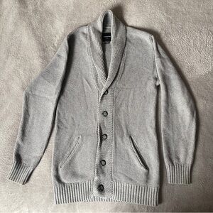 Gray Shawl Collar Men's Sweater